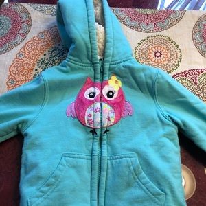 Toddler girls zip-up fleece hoodie